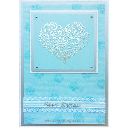 Card Sample - Silver Foil Heart
