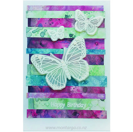 Card Sample - Gloss Background with Butterflies