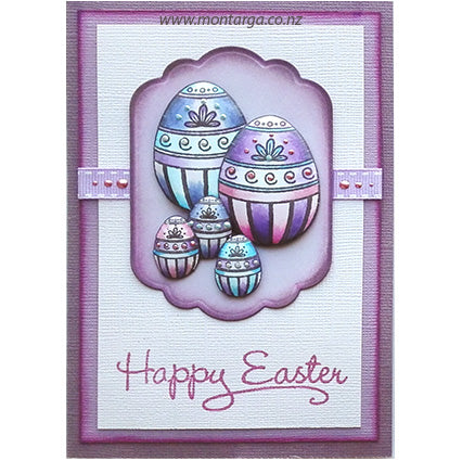Card Sample - Easter Eggs - Purple