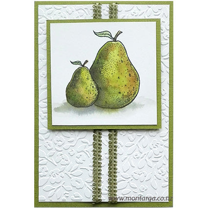 Card Sample - Watercolour Pears
