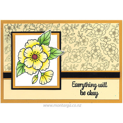 Card Sample - Blossom - yellow