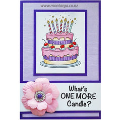 Birthday Cake - pink and purple