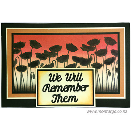 Anzac - Poppies with sponged background