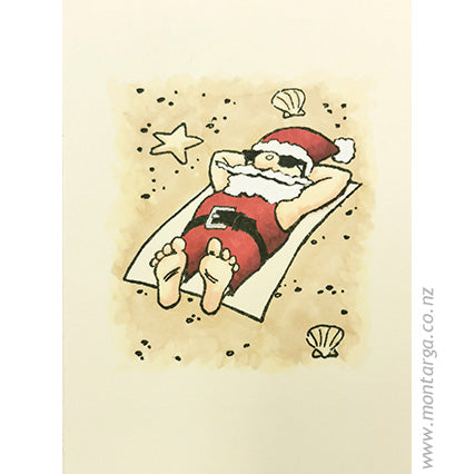 Gift card - Santa on the beach