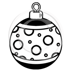 2192 C or F - Christmas Ball - Spots