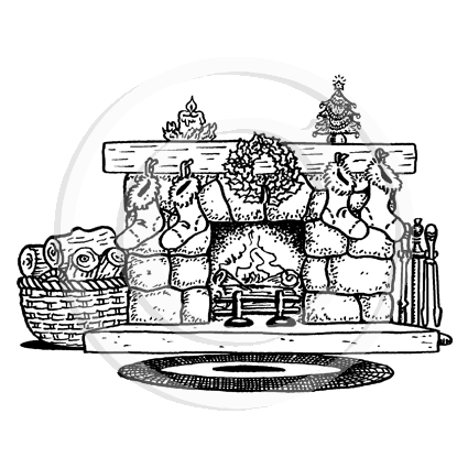 2276 GG - Christmas Fireplace