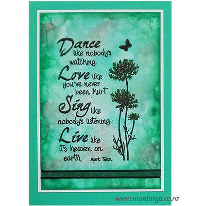 Card Sample - Distress Ink Background - green