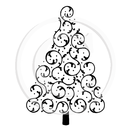2353 GG or E - Swirly Christmas Tree