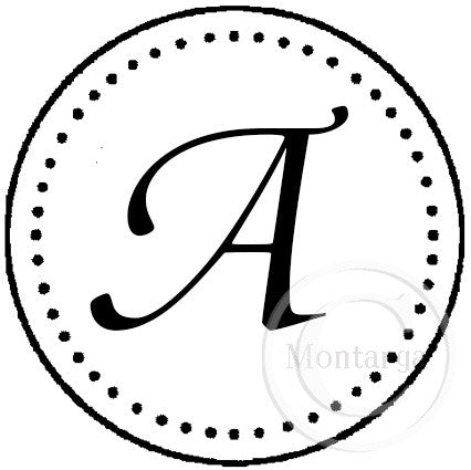 3431 A - Dotted Circle Monogram - Custom