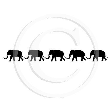3603 BBB Line Of Elephants