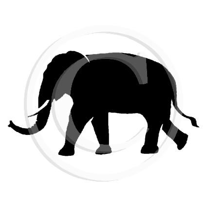 3604 B Elephant Silhouette