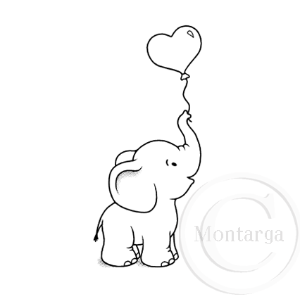 3613 FF - Elephant With Balloon