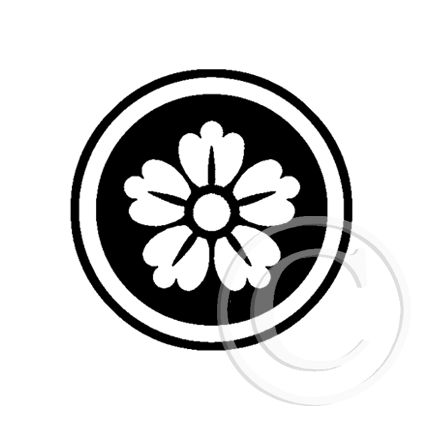 3767 A Flower In Circle