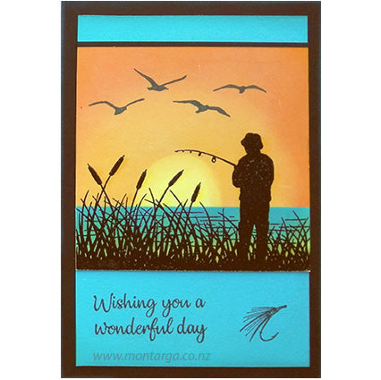 Card Sample - Fishing Silhouette