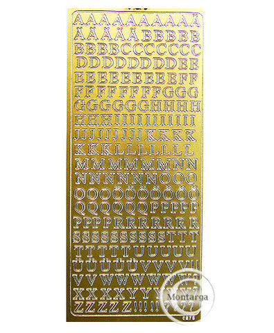 ABC Upper Serif Small Gold - PeelCraft PC0273G