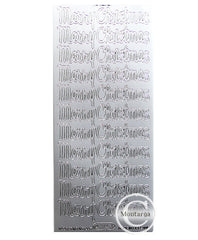 Merry Christmas Script Silver - PeelCraft PC372S