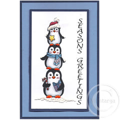 Christmas Penguins - Blue