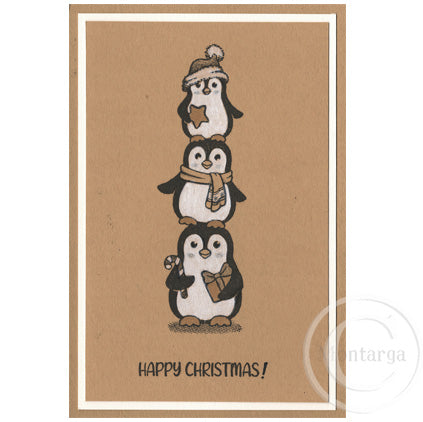 Christmas Penguins - Tan