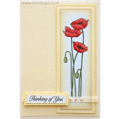 Card Sample - Poppies - Pale Yellow