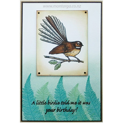 Card Sample - A Little Birdie - Fantail
