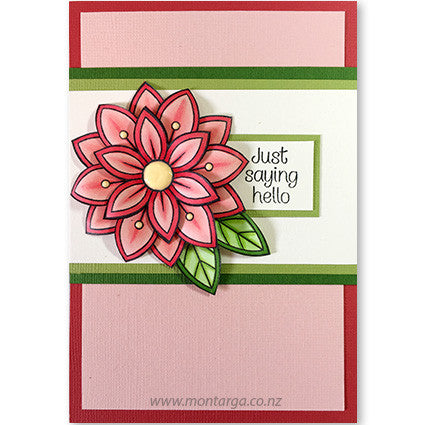 Card Sample - Layered Flower - Pink