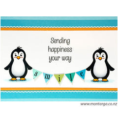 Card Sample - Penguins Holding Banner