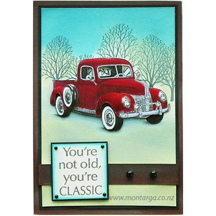 Card Sample - Red Truck - You're Classic