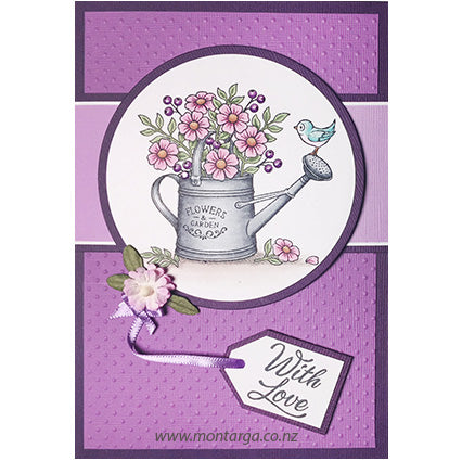 Card Sample - Watering Can - Purple