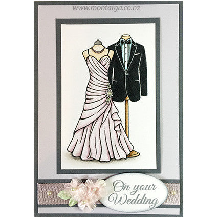 Card Sample - Wedding Dress and Suit