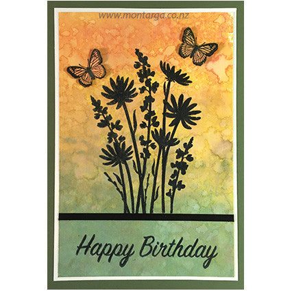 Card Sample - Flowers and Butterfies